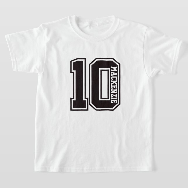 T-shirt Numéro et nom personnalisés  (Poser)