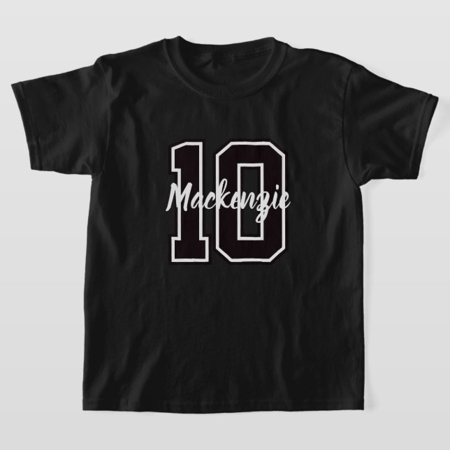 T-shirt Numéro et nom personnalisés  (Poser)