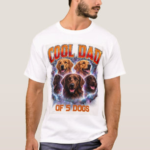 T-shirt Numéro et photo personnalisés de chien moderne sim
