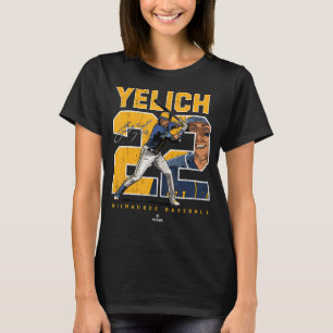T-shirt Numéro et portrait Christian Yelich Milwaukee MLB
