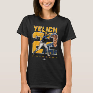 T-shirt Numéro et portrait Christian Yelich Milwaukee MLB