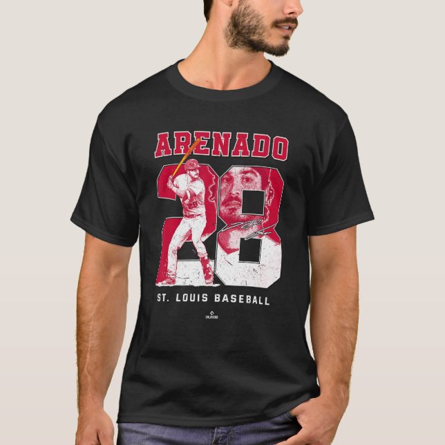 T-shirt Numéro et portrait Nolan Arenado St Louis MLBPA 1 (Devant)