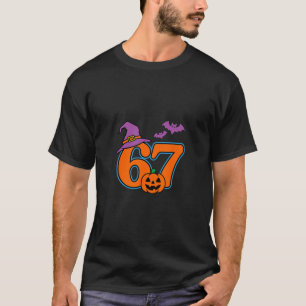 T-shirt Numéro Halloween 67 Ts Citrouille Sorcière Chapeau