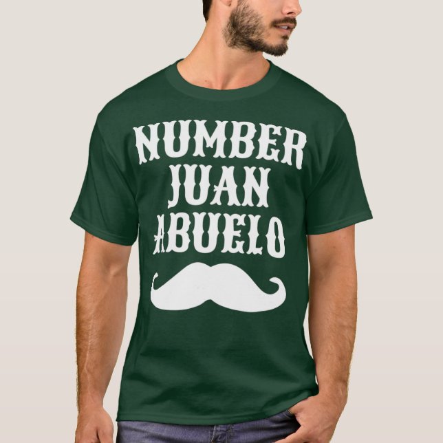 T-shirt Numéro Juan Abuelo espagnol mexicain meilleur papa (Devant)