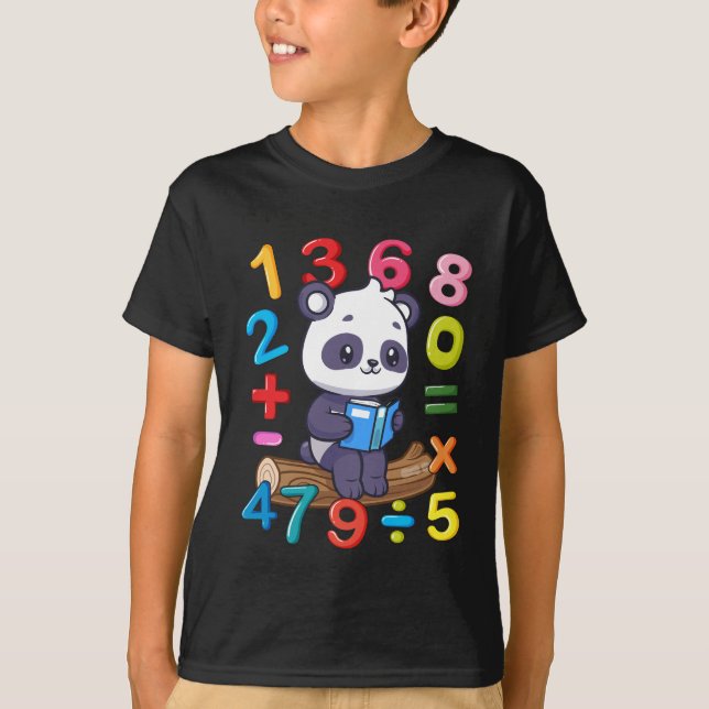 T-shirt Numéro Math Jour Symbole Garçons Filles Enfants Nu (Devant)