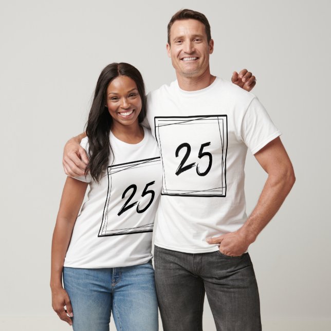 T-shirt Numéro minimal 25 (Unisexe)