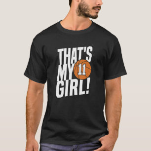 T-shirt Numéro Onze c'est ma fille 11 Basketball Maman Da