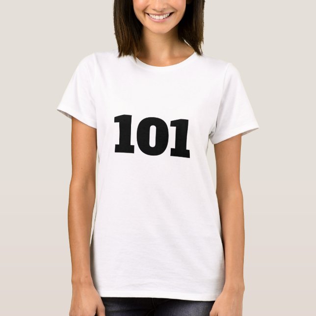 T-Shirt numéro personnalisé 101 (Devant)