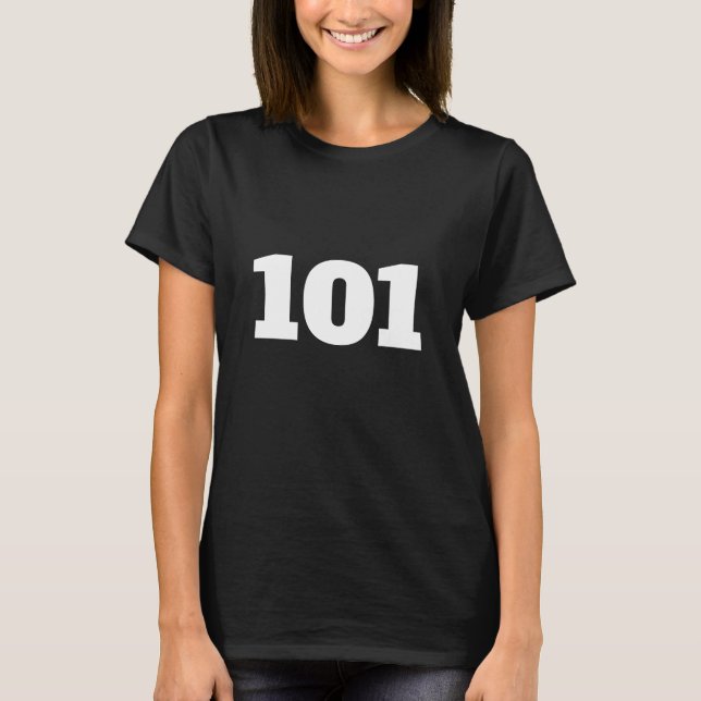T-Shirt numéro personnalisé 101 (Devant)
