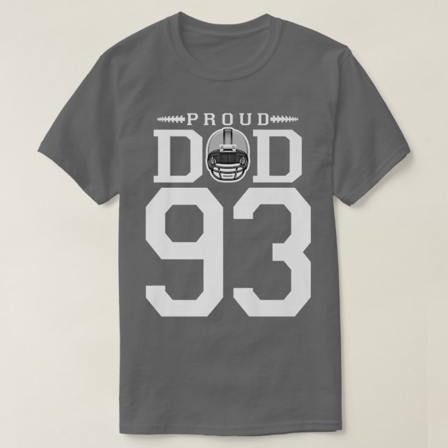 T-shirt Numéro personnalisé 93 Proud Football Papa Personn (Design devant)