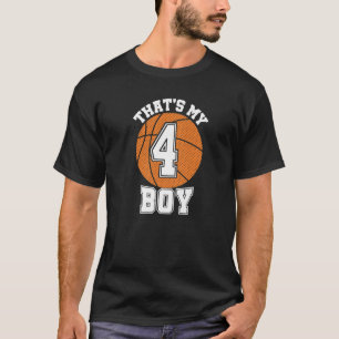 T-shirt Numéro quatre C'est mon garçon 4 Basketball Maman