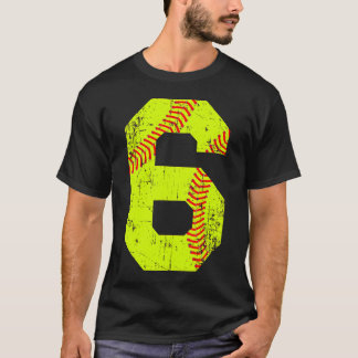 T-shirt Numéro Softball 6 Jersey