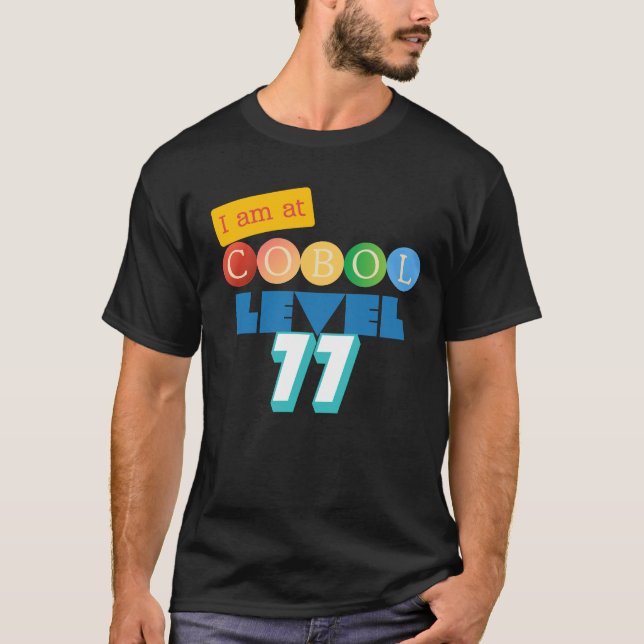 T-shirt Numéro spécial de niveau 77 de programmation Cobol (Devant)