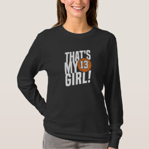 T-shirt Numéro treize c'est ma fille 13 Maman de Basketbal