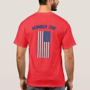 T-shirt Numéro Un 1 drapeau américain Collection patriotiq