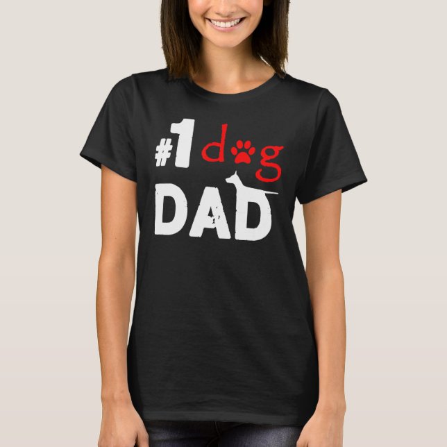 T-shirt Numéro un chien père Fête des pères (Devant)