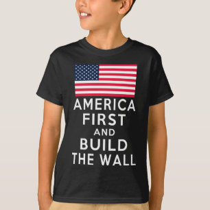 T-shirt Numéro Un De Nouveau Et Construire Un Mur