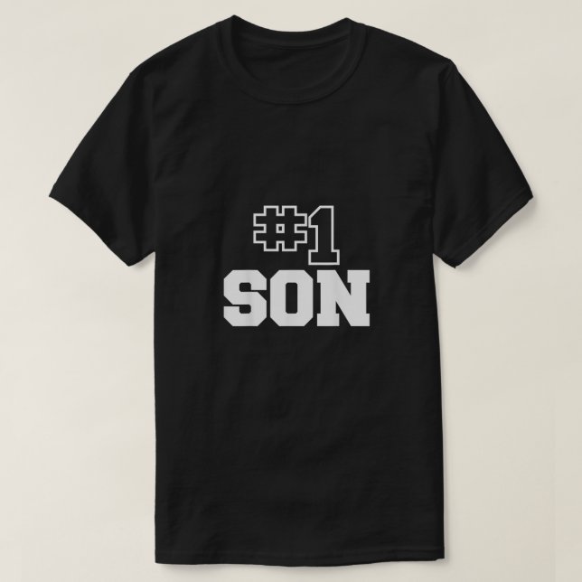 T-shirt Numéro Un Fils No 1 Meilleur Fils 1 Hommes Garçons (Design devant)