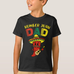 T-shirt Numéro Un Papa Funny Padre Juan Papa Hommes Mexica
