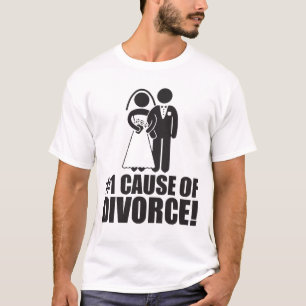T-shirt Numéro une cause du divorce - Mariage amusant