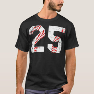 T-shirt Numéro vintage de baseball 25 Jersey