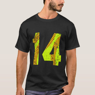 T-shirt Numéro vintage Softball 14 Jersey
