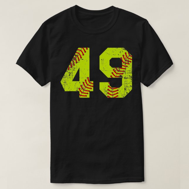 T-shirt Numéro vintage Softball 49 Jersey  (Design devant)