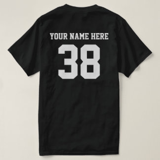 T-shirt Numéros Customisés et nom blanc