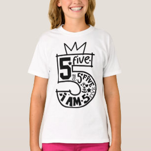 T-shirt Numéros d'anniversaire pour les filles - 5 ans