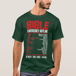 T-shirt Numéros D'Urgence De La Bible Versets Funny Hotlin