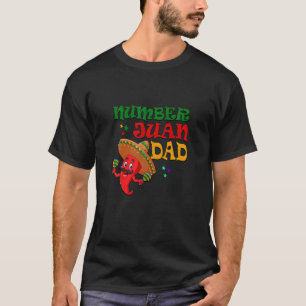 T-shirt Numéros Juan Papa Drôle Espagnol Papa Meilleur Pap