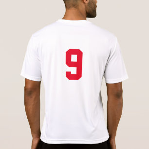 T-shirt numéroté de base pour des joueurs d'équipe