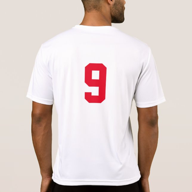 T-shirt numéroté de base pour des joueurs d'équipe (Dos)