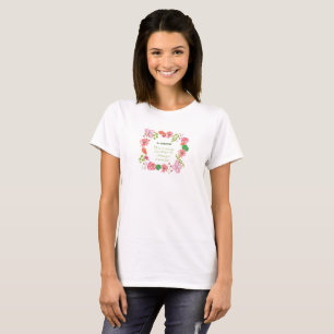 T-shirt Nun Religious 55e Anniversaire Fleurs aquarelles