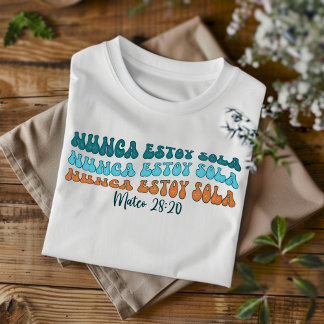 T-shirt Nunca Estoy Sola Distressed Christian Espagnol
