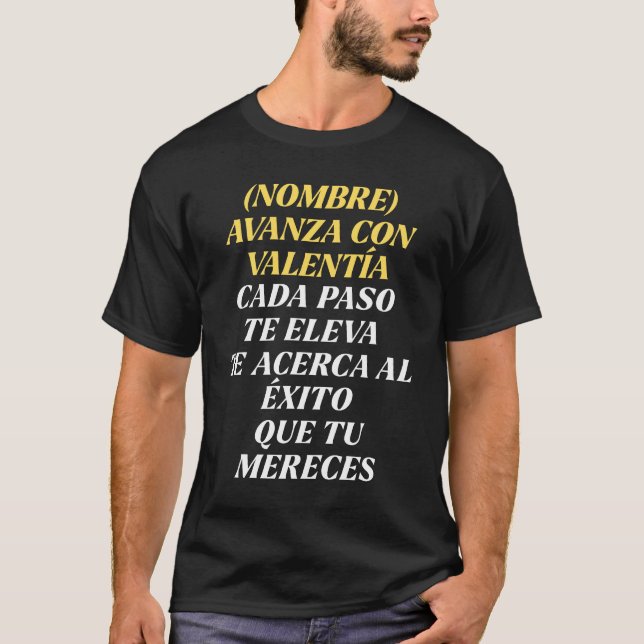 T-SHIRT NUNCA TE DETENGAS REGALO PERSONALIZADO (NOMBRE) (Devant)