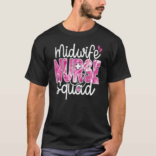 T-shirt Nur de l'équipe post-partum de l'infirmière sage-f (Devant)