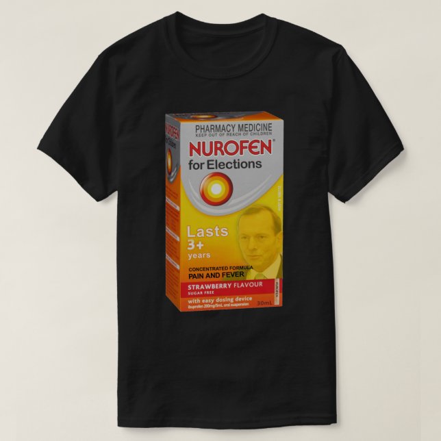 T-shirt Nurofen pour les élections (Design devant)