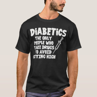 T-shirt Nurse - diabétique survivor - take drugs to avoi