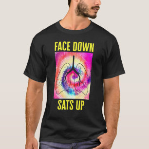 T-shirt Nurse Face Down Sats Up Lung Floral Health Care