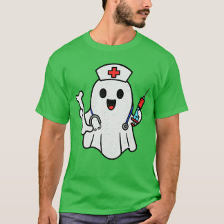 T-shirt Nurse Ghost Humerus Scrub Top Halloween Healthcare