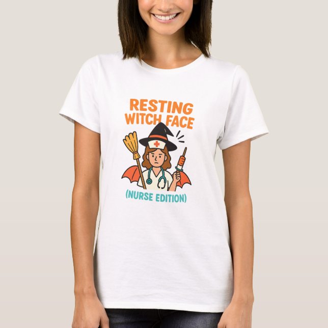 T-shirt Nurse Halloween Fun - Éffrayant Shift Magi (Devant)