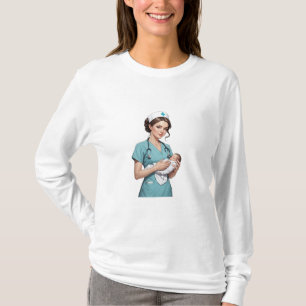 T-shirt Nurse Holding Newborn – Gentle Care Medical Design