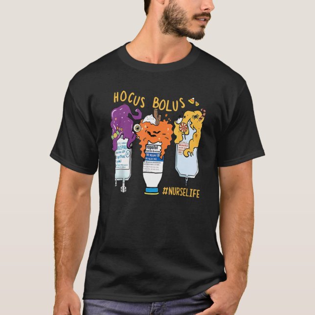 T-shirt Nurse Life Hocus Bolus Happy Halloween Costume Nur (Devant)