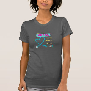T-shirt Nurse Life : Stethoscope Coeur