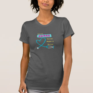 T-shirt Nurse Life : Stethoscope Coeur