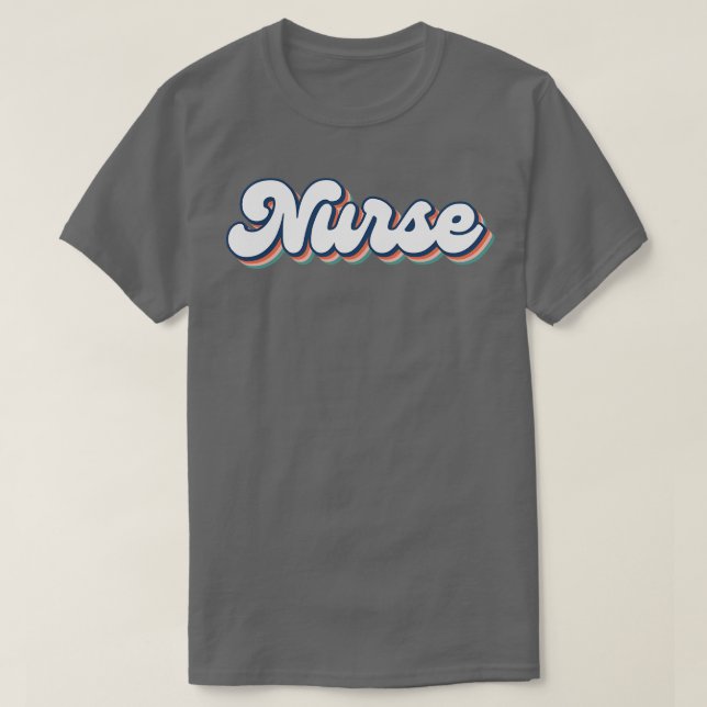 T-shirt Nurse Retro Typographie Design cadeau (Design devant)