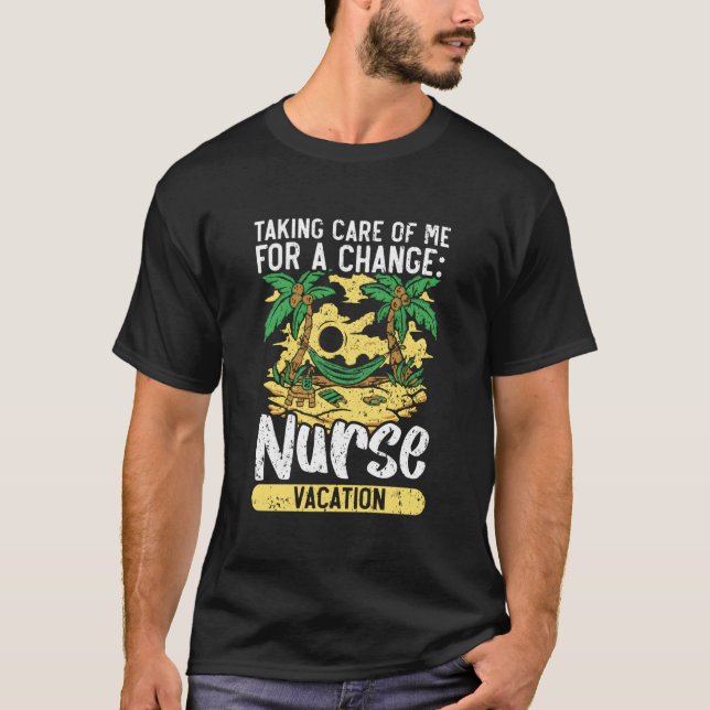 T-shirt Nurse Vacation Nursing Off Duty Medicine Summer Ge (Devant)