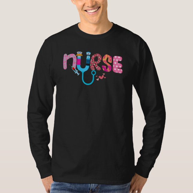 T-shirt Nurse Valentines Day Valentine ER ICU NICU RN Nurs (Devant)