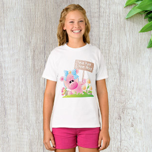 T-shirt Nursery Cochon Rose Ne Jamais Se Presser Ne Jamais
